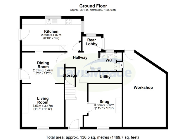 Spye Park Cottage, Tormarton - Ground Floor.JPG