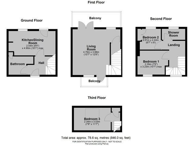 The Granary, 4 The Mill, Mill Lane, Wellington, Hereford - all floors.JPG